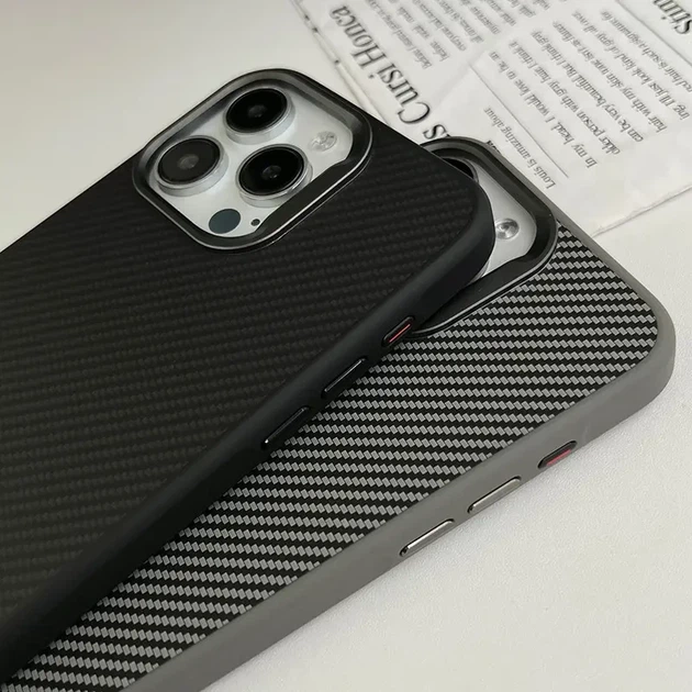 Чохол KEVLAR MagSafe протиударний для iPhone 17 сірий - Фото 7 Чохол KEVLAR MagSafe протиударний для iPhone 17 сірий - зображення 7