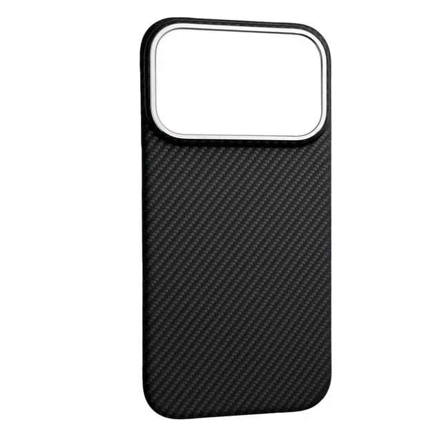 Чехол KEVLAR MagSafe противоударный для iPhone 17 Pro Max черный - Фото 1 Чехол KEVLAR MagSafe противоударный для iPhone 17 Pro Max черный - изображение 1