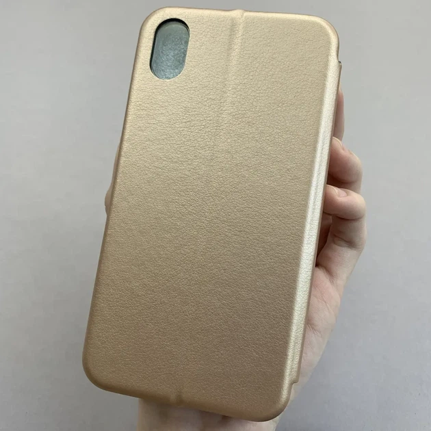 Чохол-книга TPU протиударний для iPhone XR золотистий - зображення 4