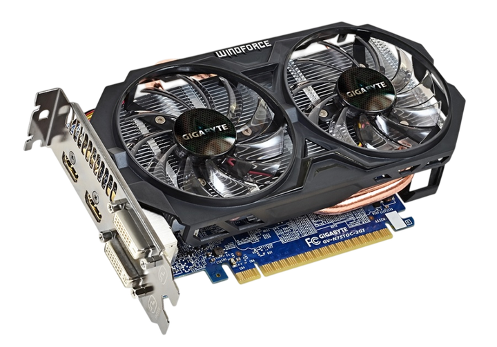Видеокарта GeForce GTX 750 Ti 2GB Gigabyte WindForce OC (GV-N75TOC-2GI) Б/У - изображение 2
