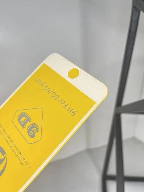 Глянцевое закаленное защитное стекло 9D для Apple iPhone 6 Plus / 6s Plus (White, 9H) - Фото 3 Глянцевое закаленное защитное стекло 9D для Apple iPhone 6 Plus / 6s Plus (White, 9H) - изображение 3