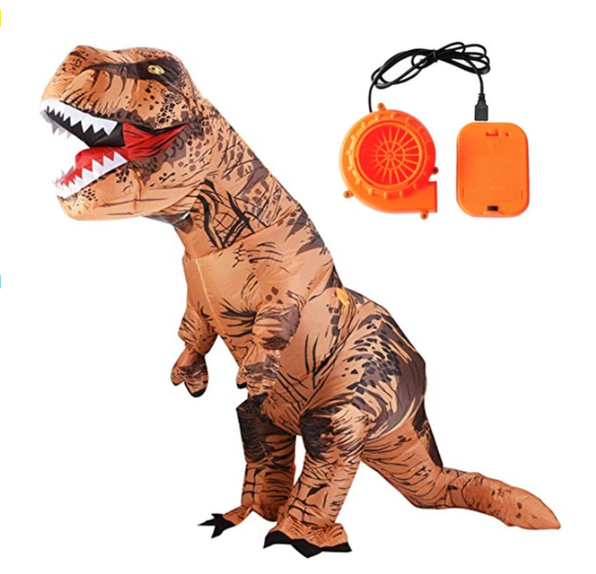 Надувной костюм динозавра T-Rex для взрослых, косплей тираннозавра с компрессором, 220 см - Фото 3 Надувной костюм динозавра T-Rex для взрослых, косплей тираннозавра с компрессором, 220 см - изображение 3