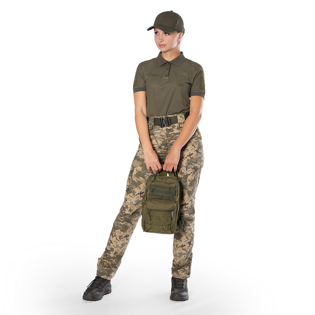 Поло Pani Army ID 2.0 CoolPass Pique LT Олива (8922), S - зображення 3