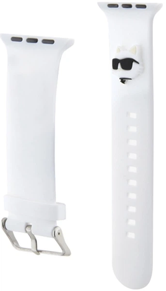 Pasek Karl Lagerfeld 3D Rubber Choupette Head do Apple Watch Series 1/2/3/4/5/6/7/8/9/SE/SE2/Ultra/Ultra 2 42-49 mm White (3666339190149) - obraz 3