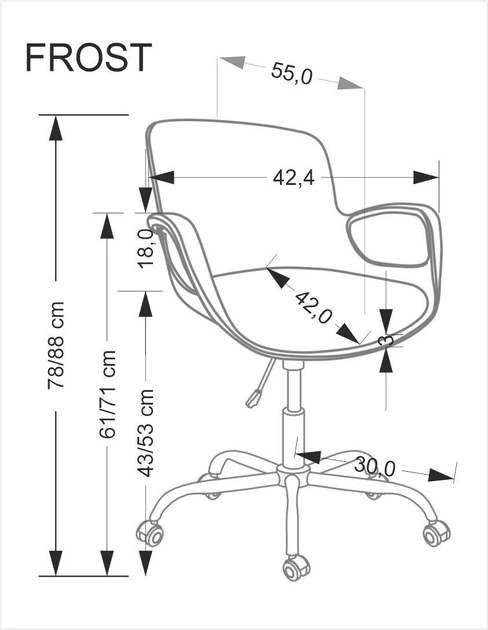 Fotel dziecięcy do biurka Halmar FROST Czarny (5905248135819) - obraz 11