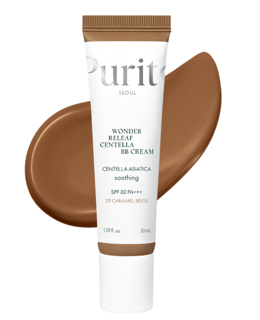 Krem BB Purito Seoul Wonder Releaf Centella SPF 30 PA+++ 29 Caramel Beige 30 ml (8809563103720) - Zdjęcie 2 Krem BB Purito Seoul Wonder Releaf Centella SPF 30 PA+++ 29 Caramel Beige 30 ml (8809563103720) - obraz 2