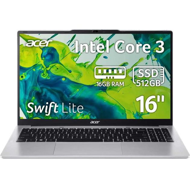 Ноутбук ACER Swift Lite SFL16-31P-3198 (NX.DF2EU.001) - Фото 1 Ноутбук ACER Swift Lite SFL16-31P-3198 (NX.DF2EU.001) - зображення 1