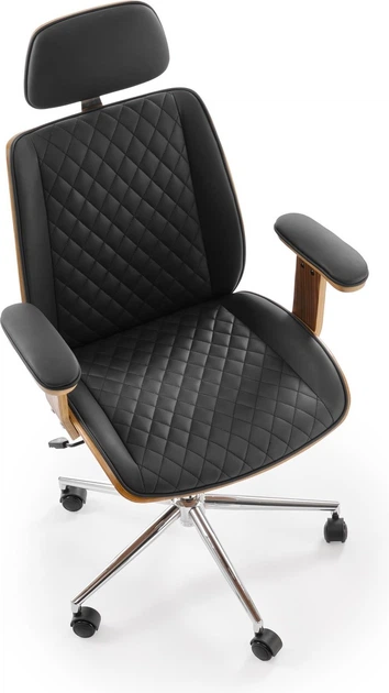 Fotel biurowy Halmar TIMBER Orzechowy-czarny (5905248135437) - obraz 2