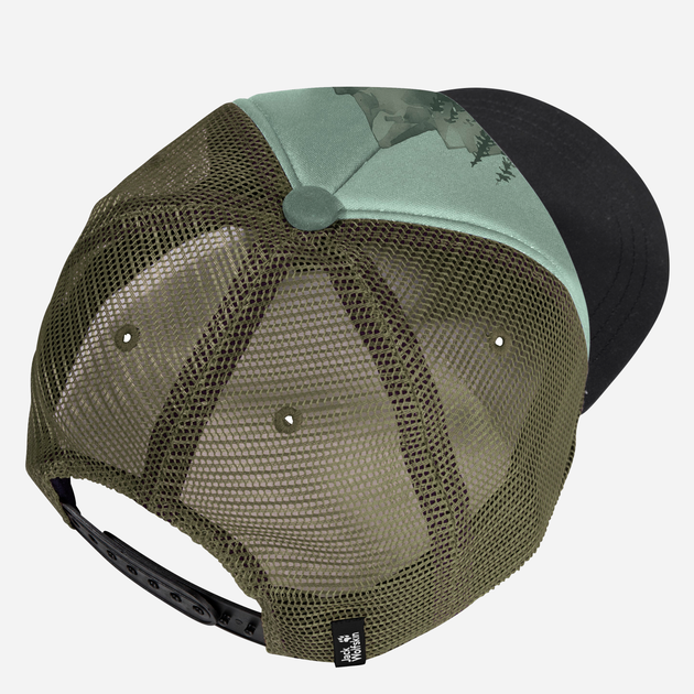 Детская бейсболка с сеткой для мальчика Jack Wolfskin Animal Mesh Cap K 1908565_T0546 54-57 Зеленая (4064886715751) - изображение 5