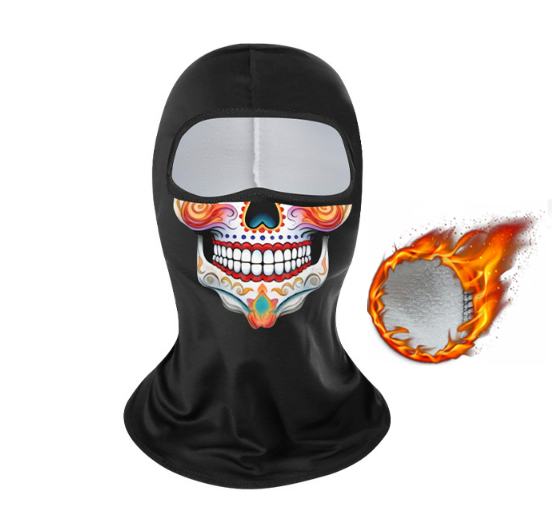 Балаклава зимова з принтом «Sugar Skull» (Цукровий череп) — Флісова підкладка. Зимова - Фото 1 Балаклава зимова з принтом «Sugar Skull» (Цукровий череп) — Флісова підкладка. Зимова - зображення 1