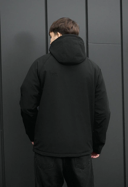 Мужская куртка стаф черная демисезонная Staff soft shell kade black XL (380434) - Фото 2 Мужская куртка стаф черная демисезонная Staff soft shell kade black XL (380434) - изображение 2