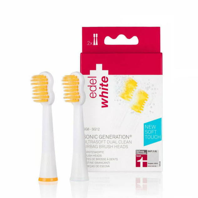 Сменные насадки Edel+White для щетки Sonic ультрамягкие SG2A, 2 шт - изображение 2