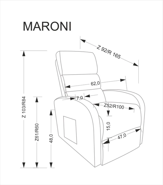 Fotel wypoczynkowy Halmar MARONI Popielaty (5905248135192) - obraz 13