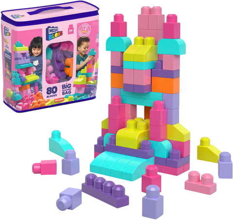 Конструктор Mega Bloks First Builders 80 дет Рожевий (DCH62) - зображення 2