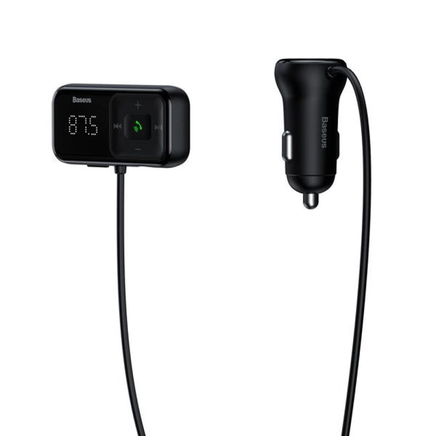 АЗУ с FM-модулятором Baseus T Shaped S-16 Car Bluetooth MP3 Player Black - изображение 3