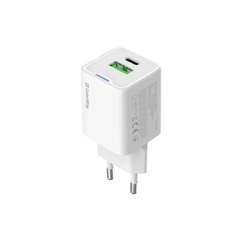 Зарядний пристрій ColorWay USB-C PD20W + 1xUSB QC4.0 white (CW-CHS062PD-WT) ColorWay CW-CHS062PD-WT 928783 - зображення 2
