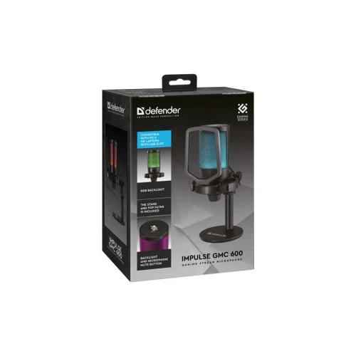 Мікрофон Defender Impulse GMC 600 USB Black (64660) DEFENDER 64660 928375 - Фото 8 Мікрофон Defender Impulse GMC 600 USB Black (64660) DEFENDER 64660 928375 - зображення 8