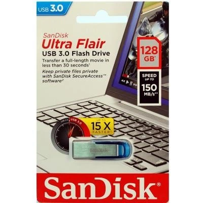 USB флеш накопитель SanDisk 128GB Ultra Flair Blue USB 3.0 (SDCZ73-128G-G46B) SANDISK SDCZ73-128G-G46B 1076567 - изображение 6