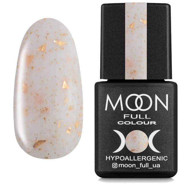 Каучуковая база с поталью Moon Full Leaf Rubber Base №01, 8 мл - Фото 1 Каучуковая база с поталью Moon Full Leaf Rubber Base №01, 8 мл - изображение 1