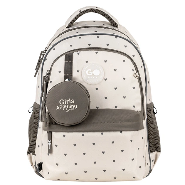 Рюкзак GoPack Education 182M Beige Polka Dots - Фото 1 Рюкзак GoPack Education 182M Beige Polka Dots - зображення 1