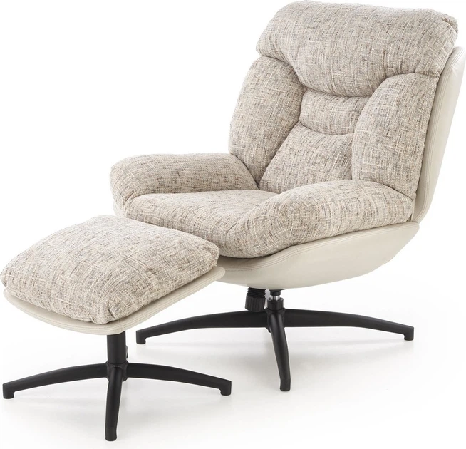 Крісло для відпочинку Halmar KRONOS з підставкою для ніг Бежеве (5905248135727) - зображення 2