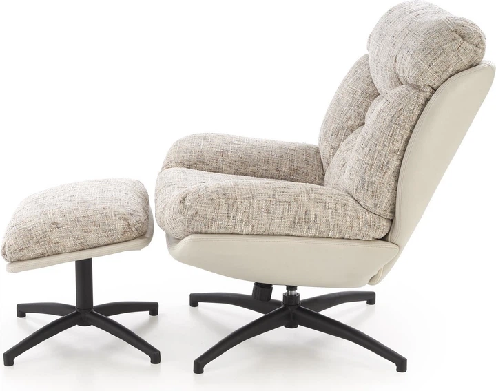 Крісло для відпочинку Halmar KRONOS з підставкою для ніг Бежеве (5905248135727) - зображення 5