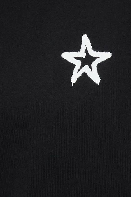 Жіноча чорна футболка Converse XS CVW5T027 - Фото 3 Жіноча чорна футболка Converse XS CVW5T027 - изображение 3