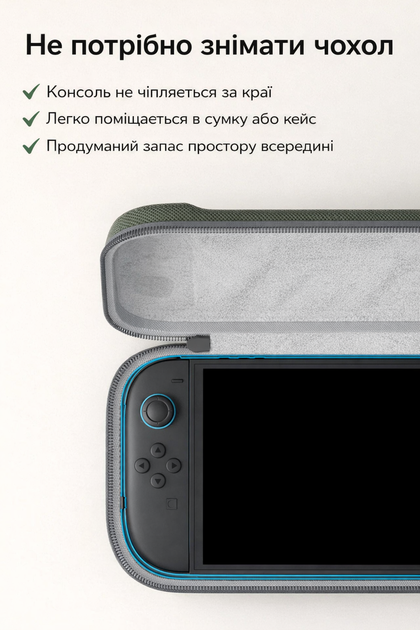 Hagibis чехол для Nintendo Switch 2 с 10 картриджами, жесткая оболочка EVA, защита от ударов, портативный Серый - Фото 4 Hagibis чехол для Nintendo Switch 2 с 10 картриджами, жесткая оболочка EVA, защита от ударов, портативный Серый - изображение 4