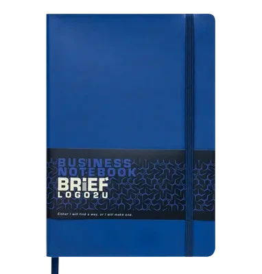 Тетрадь офісна Buromax BRIEF L2U А5 96арк. клітинка тверда палітурка штучна шкіра синій (BM.295104-02) - Фото 1 Тетрадь офісна Buromax BRIEF L2U А5 96арк. клітинка тверда палітурка штучна шкіра синій (BM.295104-02) - зображення 1