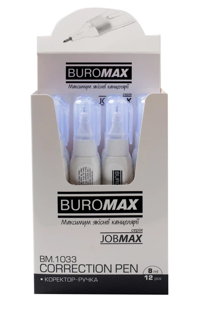 Коректор-ручка Buromax з металевим наконечником 8 мл. (BM.1033) - зображення 3