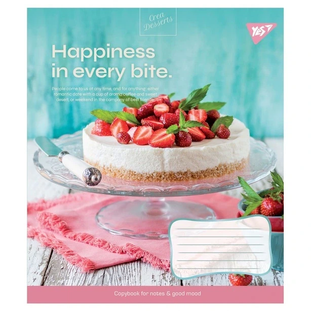 Зошит шкільний YES Desserts А5 96 арк. лінія м'яка політурка. (766506) - Фото 2 Зошит шкільний YES Desserts А5 96 арк. лінія м'яка політурка. (766506) - зображення 2