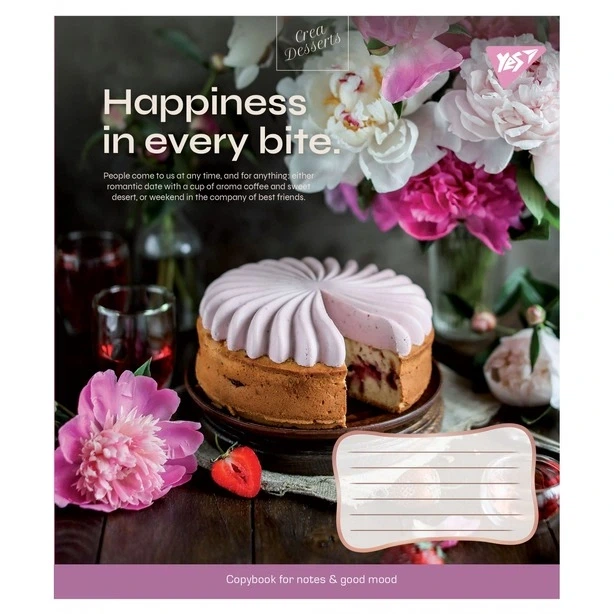 Зошит шкільний YES Desserts А5 96 арк. лінія м'яка політурка. (766506) - Фото 5 Зошит шкільний YES Desserts А5 96 арк. лінія м'яка політурка. (766506) - зображення 5