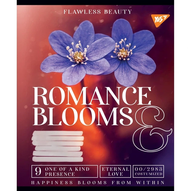 Зошит шкільний YES Romance blooms А5 36 арк. клітинка м'яка політурка (766415) - изображение 2