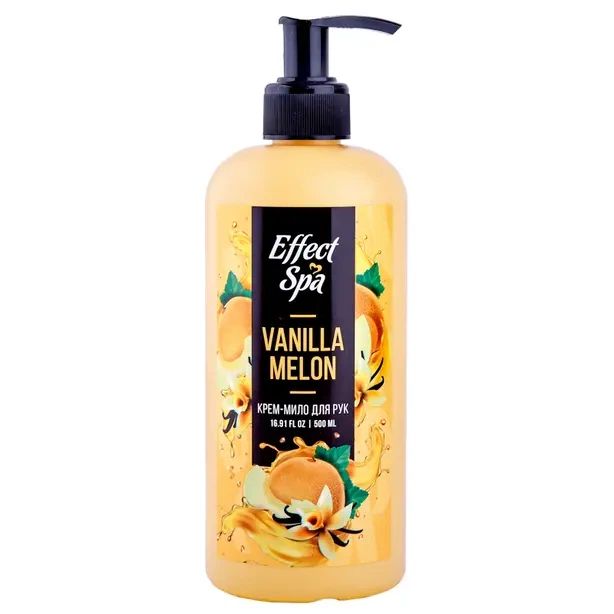 Крем-мило ніжне з дозатором Effect Spa Vanilla Melon 500мл ПЕТ пляшка (220000404) - Фото 1 Крем-мило ніжне з дозатором Effect Spa Vanilla Melon 500мл ПЕТ пляшка (220000404) - изображение 1