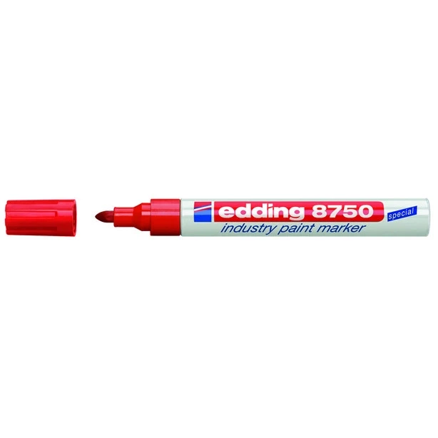 Маркер спеціальний Edding Industry Paint e-8750 червоний 2-3 мм круглий (e-8750/02) - Фото 1 Маркер спеціальний Edding Industry Paint e-8750 червоний 2-3 мм круглий (e-8750/02) - изображение 1