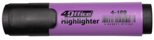 Маркер текстовий 4Office фіолетовий 1-5 мм клиноподібний 4-109 (0405047) - Фото 1 Маркер текстовий 4Office фіолетовий 1-5 мм клиноподібний 4-109 (0405047) - изображение 1