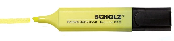Маркер текстовий SCHOLZ жовтий 1-5 мм клиноподібний 210-09 (01100213) - Фото 1 Маркер текстовий SCHOLZ жовтий 1-5 мм клиноподібний 210-09 (01100213) - изображение 1