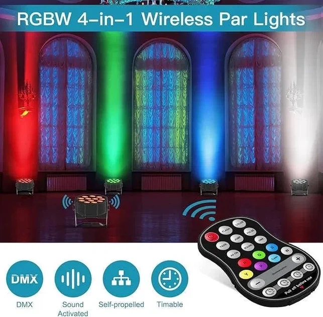 Світлодіодний прожектор 4 в 1 LED Par Light ZQ01026 сценічне LED світло 36 Вт для сцени, дискотеки, бару, клубу, RGB прожектор - зображення 4