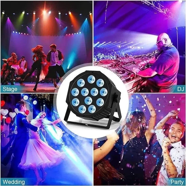 Світлодіодний прожектор 4 в 1 LED Par Light ZQ01026 сценічне LED світло 36 Вт для сцени, дискотеки, бару, клубу, RGB прожектор - зображення 7