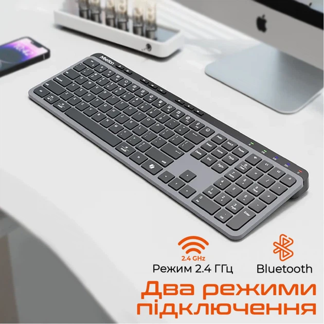 Клавиатура Meetion WK330 Wireless/Bluetooth Black (MT-WK330-A-RUA) (343218) - изображение 4