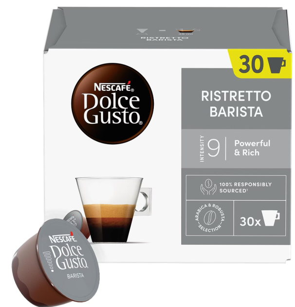 Кава в капсулах Dolce Gusto Ristretto Barista 30 порцій - Дольче Густо Еспресо Баріста - Фото 2 Кава в капсулах Dolce Gusto Ristretto Barista 30 порцій - Дольче Густо Еспресо Баріста - зображення 2