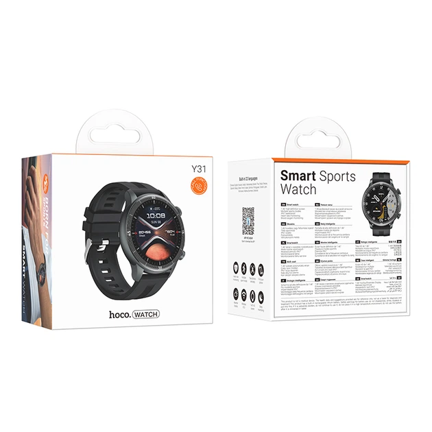 Смарт часы Hoco Y31 Smart sports watch, IP67, BT5.3, 250mAh, Черный - изображение 4