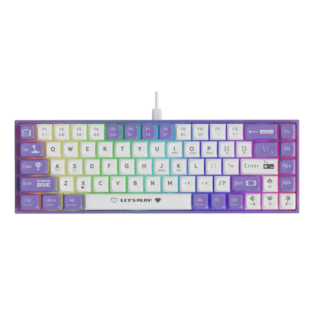 Механическая проводная клавиатура AJAZZ AK680 / Hot-Swap / Red Switch / Purple - изображение 2
