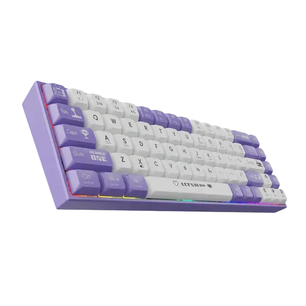 Механическая проводная клавиатура AJAZZ AK680 / Hot-Swap / Red Switch / Purple - изображение 3