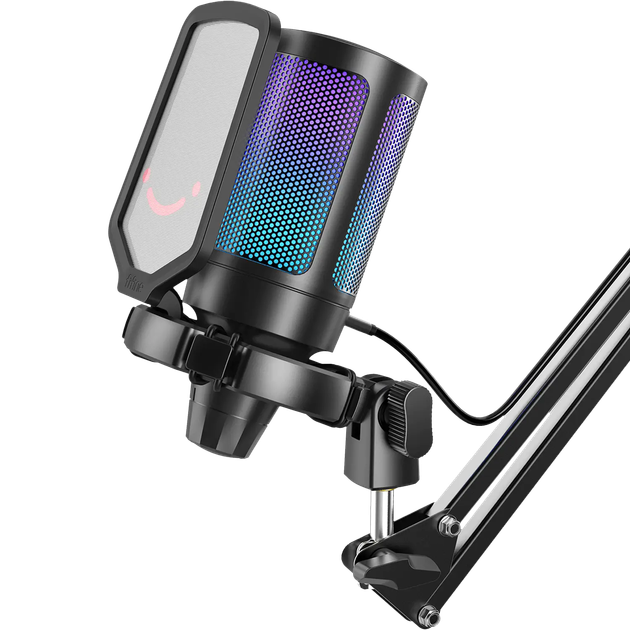 Студийный конденсаторный микрофон FIFINE A6T / RGB подсветка / Black - изображение 4