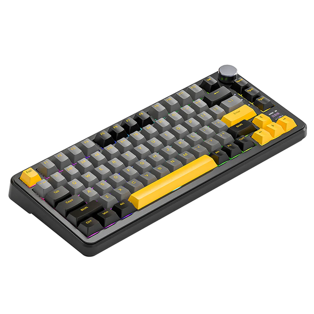 Ігрова механічна бездротова клавіатура Attack Shark X85 Pro / Три режими підключення / Blueberry Switch / Black - зображення 2