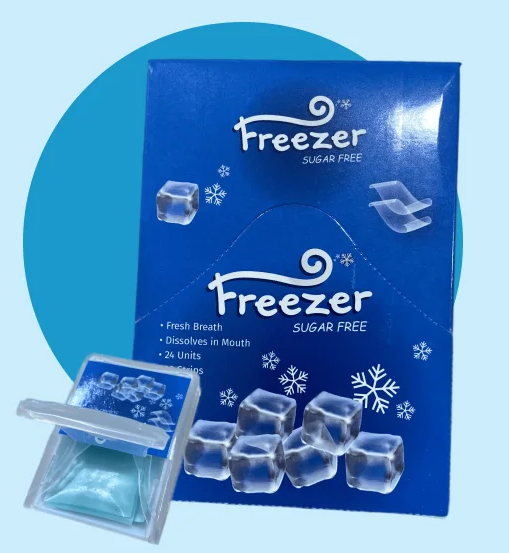 Смужки освіжаючі Freezer без цукру Арктичний коктель бокс 24 штуки - Фото 1 Смужки освіжаючі Freezer без цукру Арктичний коктель бокс 24 штуки - зображення 1