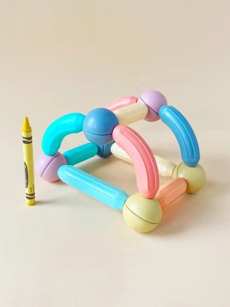 Магнітний 3D конструктор Magnetic Sticks, 50 деталей - Фото 5 Магнітний 3D конструктор Magnetic Sticks, 50 деталей - зображення 5