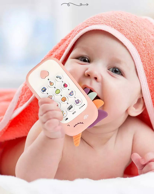 Дитяча розвиваюча іграшка- телефон "Єдиноріжка" WToys 90313 UA Рожевий, українська озвучка - изображение 5