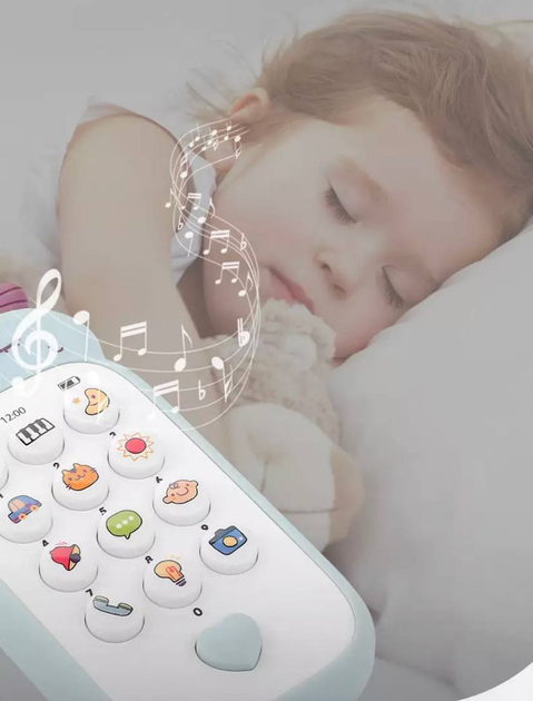 Дитяча розвиваюча іграшка- телефон "Єдиноріжка" WToys 90313 UA Блакитний, українська озвучка - изображение 7